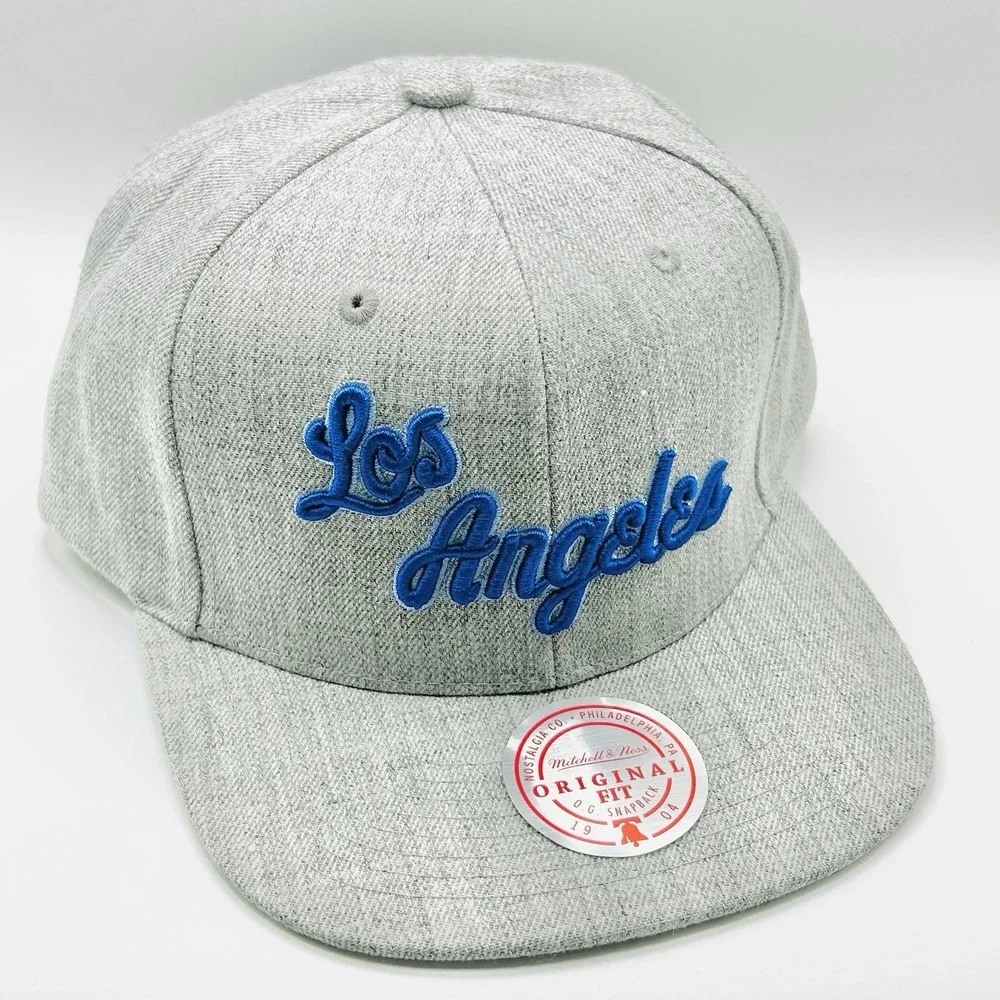 Los Angeles Lakers Mitchell & Ness Heather Hat Cap Snapback Adjustable NBA Gray